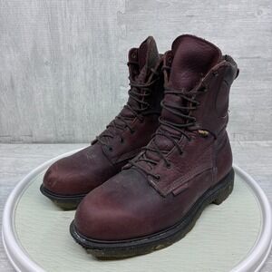 Red Wing 2412 Supersole Leather Work Boots Mens 11 Mahogany Red FLAWED